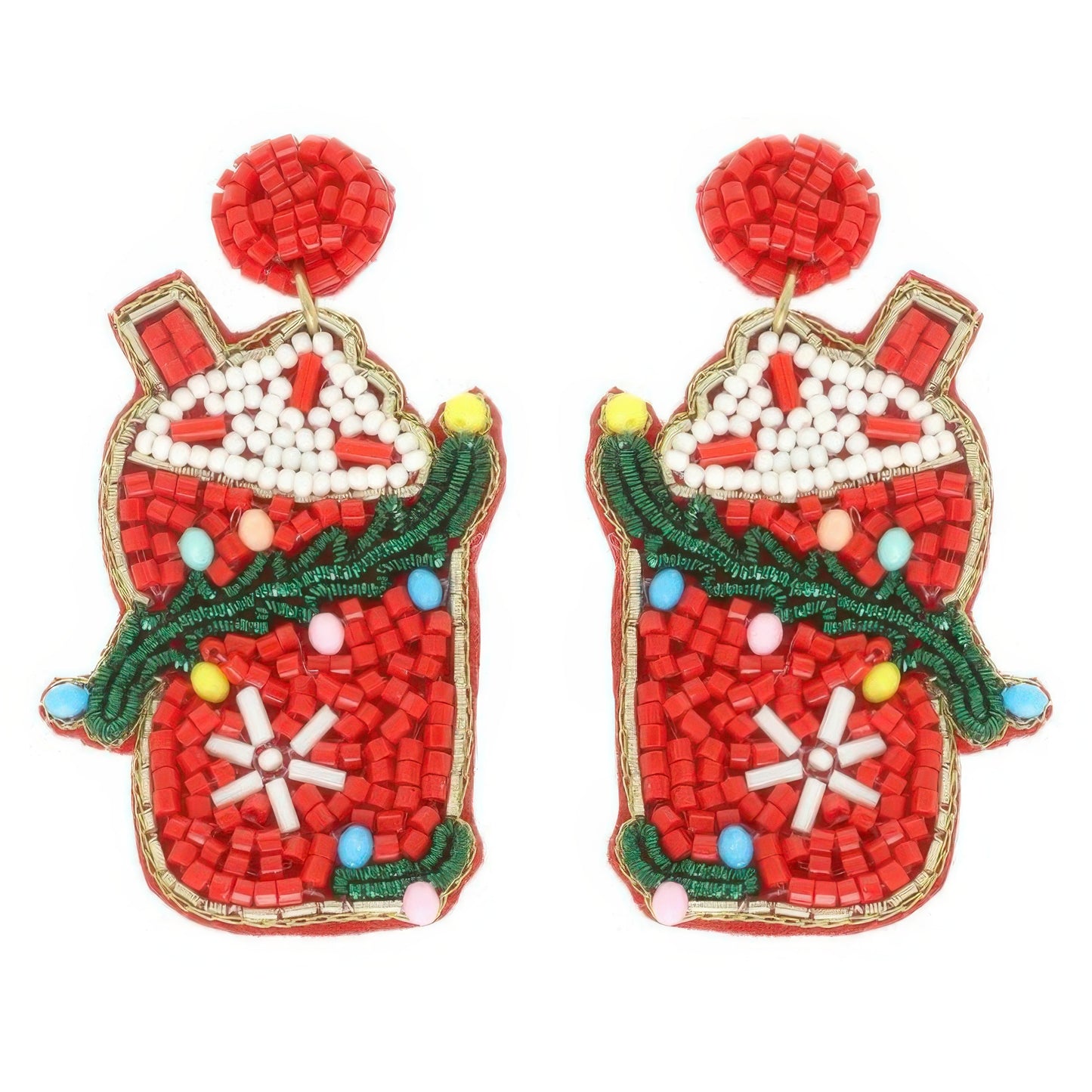 Christmas Santa's Cup Post Earrings