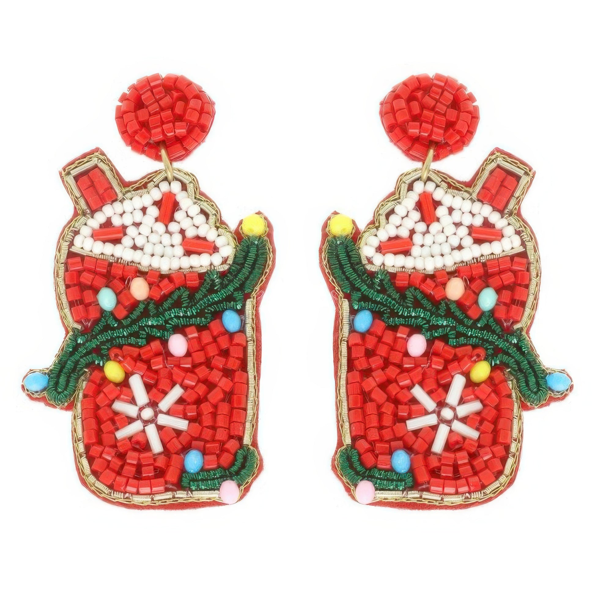 Christmas Santa's Cup Post Earrings