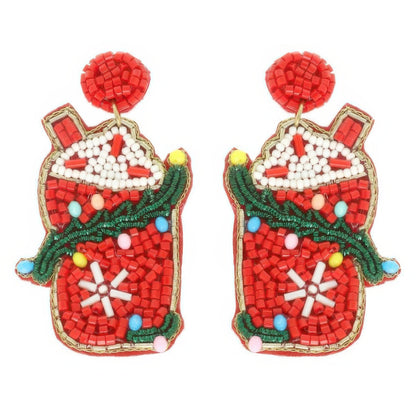 Christmas Santa's Cup Post Earrings