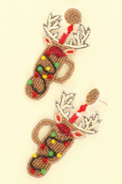 Christmas Rudolph's Cup Post Earrings
