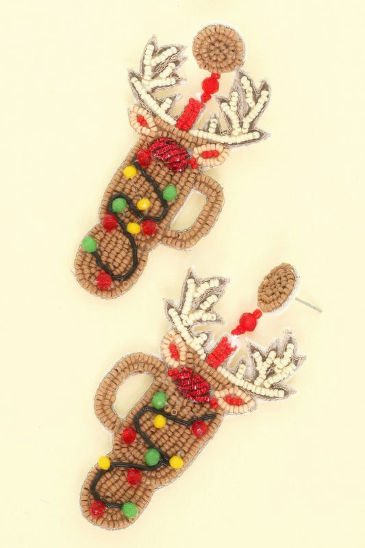 Christmas Rudolph's Cup Post Earrings