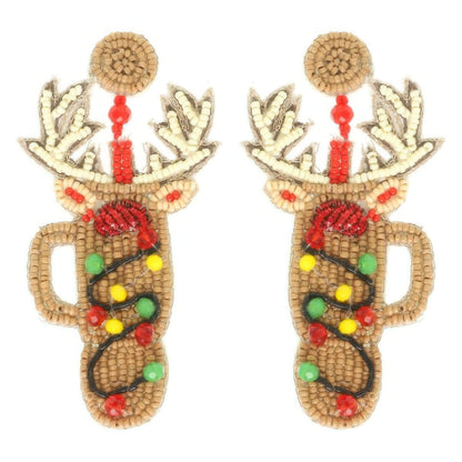 Christmas Rudolph's Cup Post Earrings
