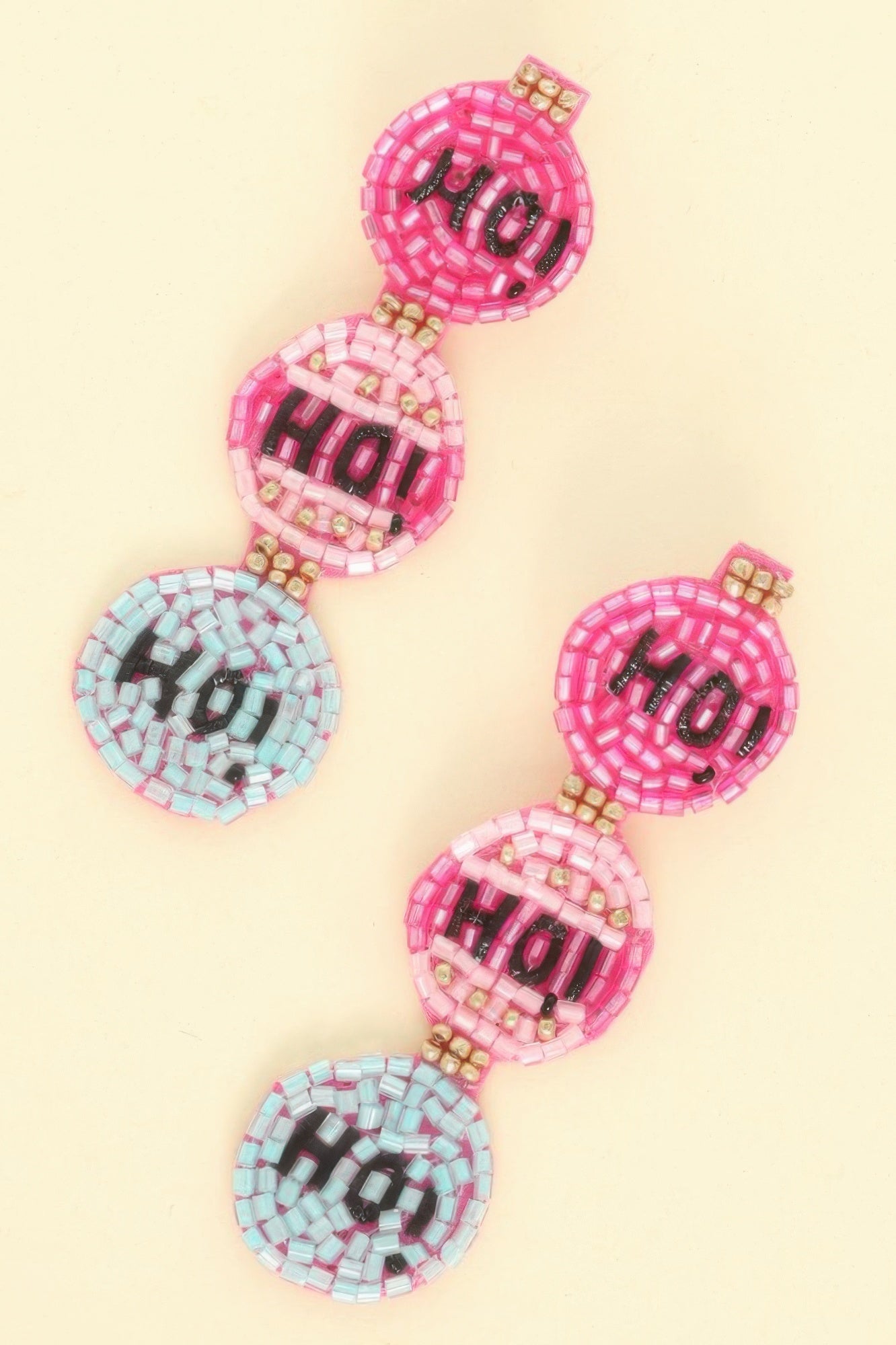 Christmas Hohoho Beaded Earrings