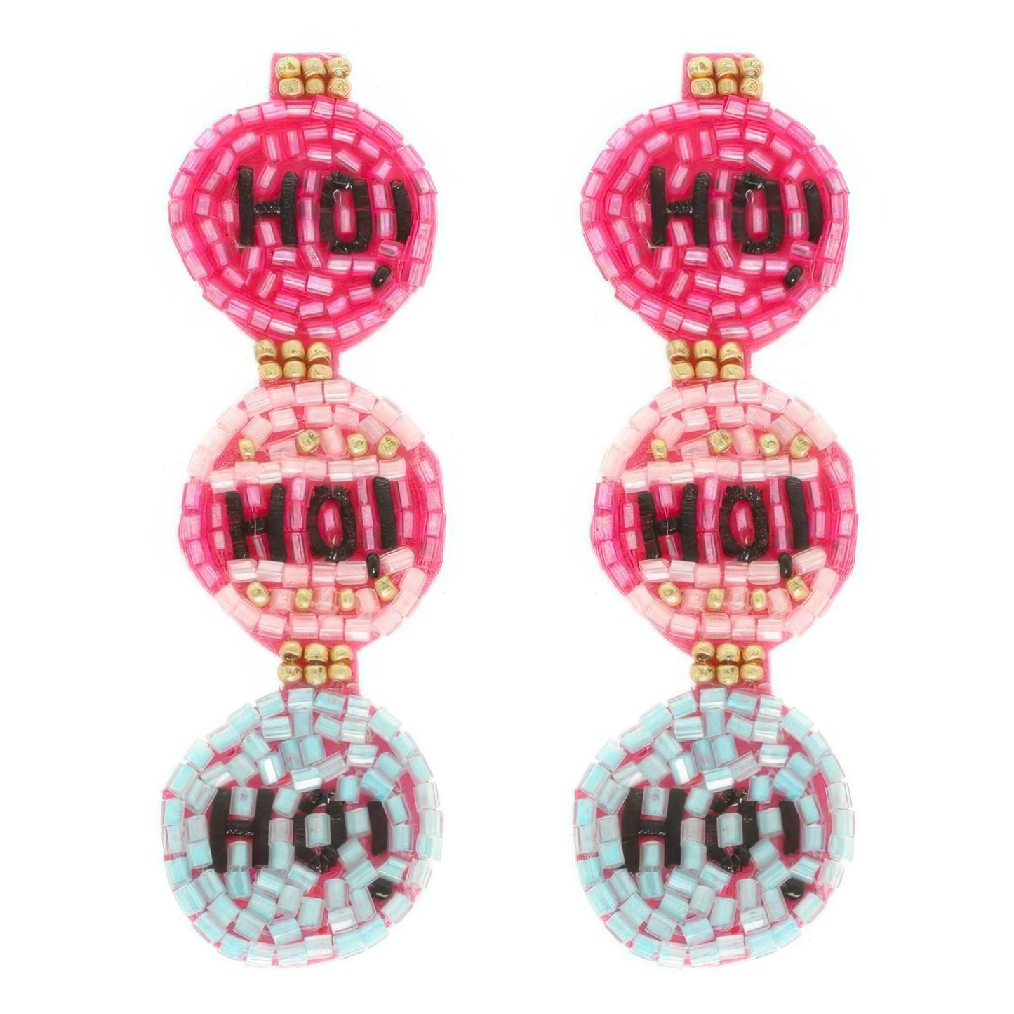 Christmas Hohoho Beaded Earrings