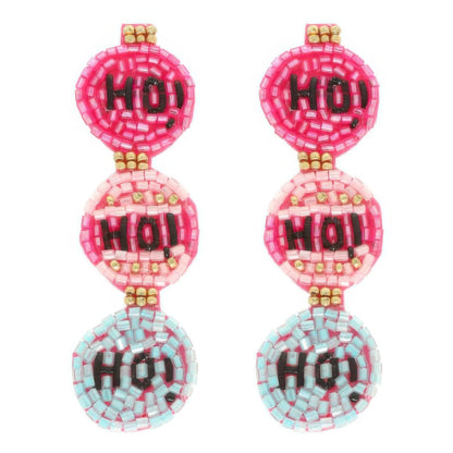 Christmas Hohoho Beaded Earrings