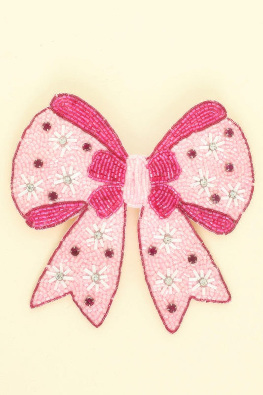 Christmas Snowflake Bow Barrette Hair Clip