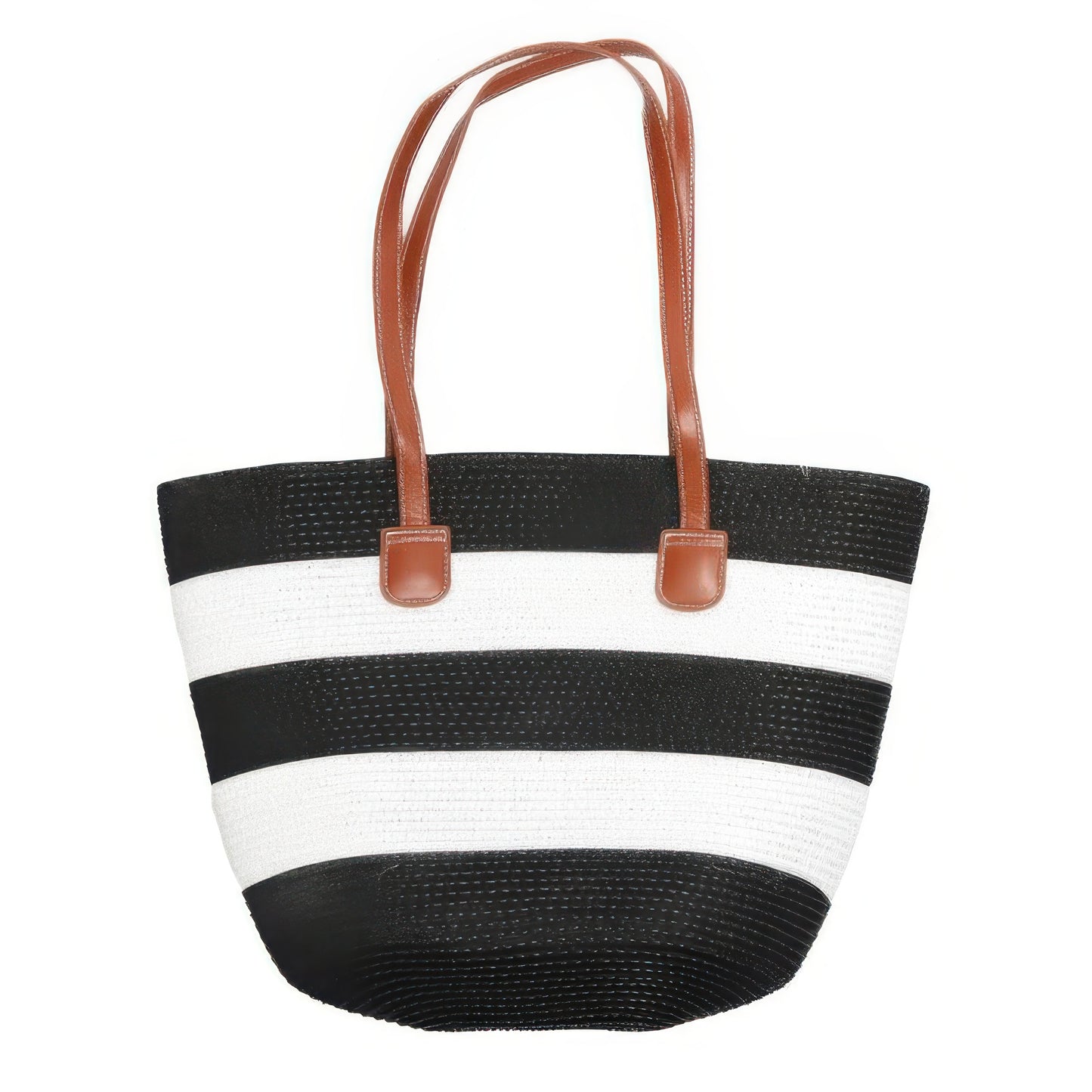 Striped Patterned Straw Woven Bag 15l