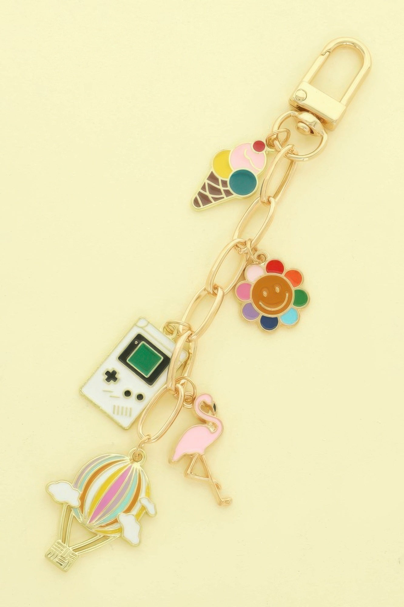 90's Nostalgia Theme Bag Charm Keychain