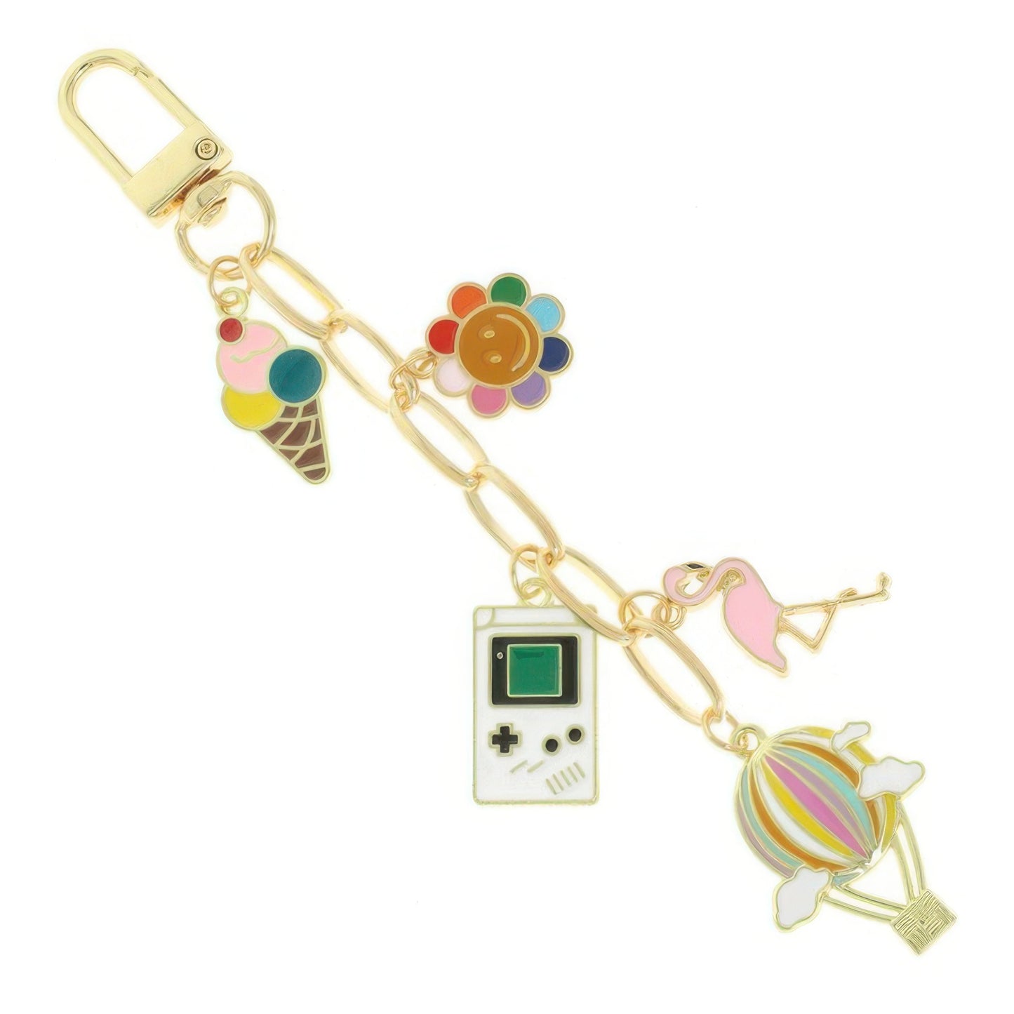 90's Nostalgia Theme Bag Charm Keychain