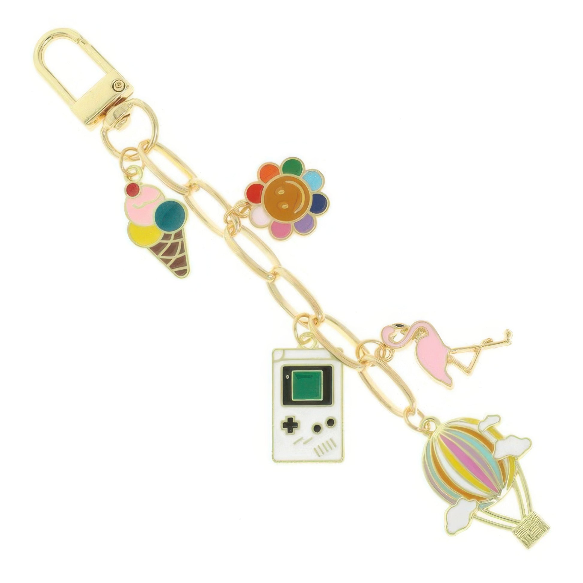 90's Nostalgia Theme Bag Charm Keychain