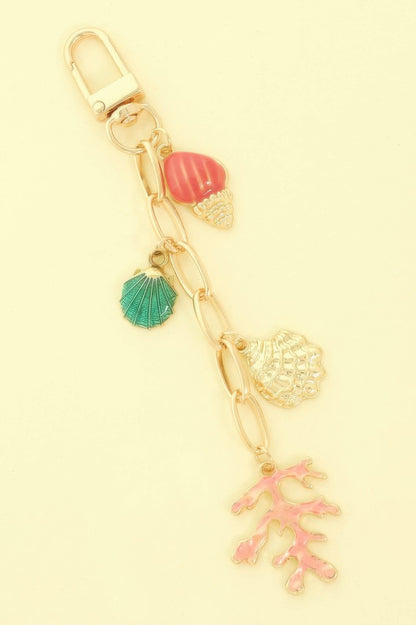 Seaside Escape Theme Bag Charm Keychain