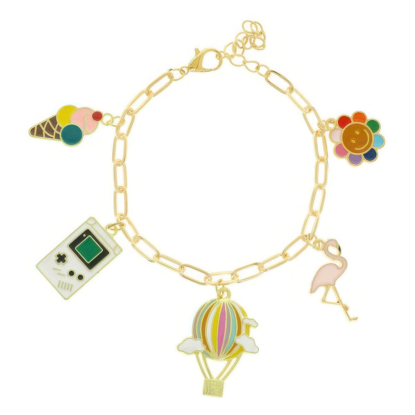 90's Nostalgia Theme Charm Bracelet