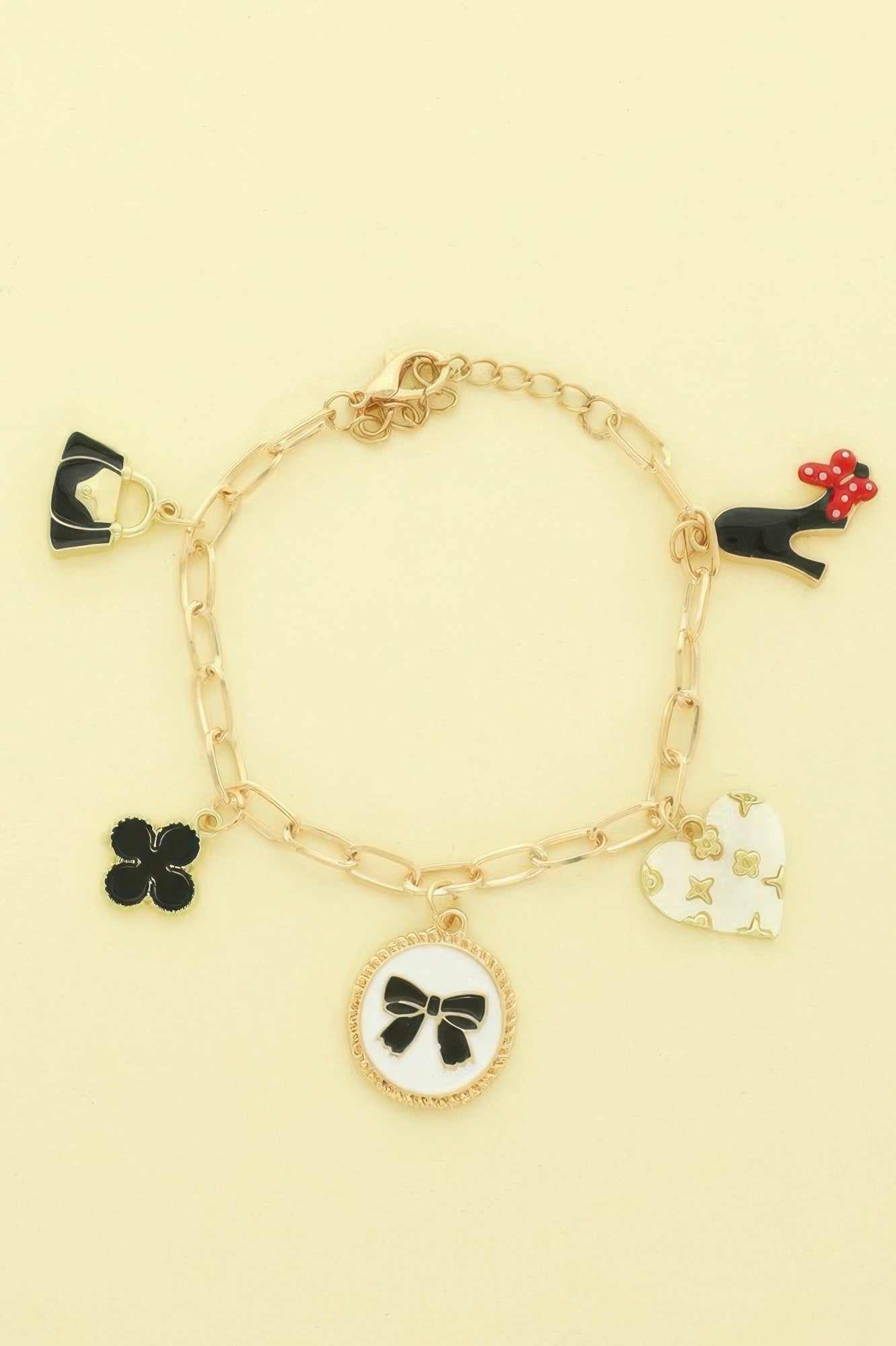 Fashionista Theme Charm Bracelet