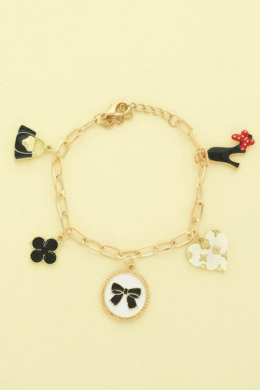 Fashionista Theme Charm Bracelet