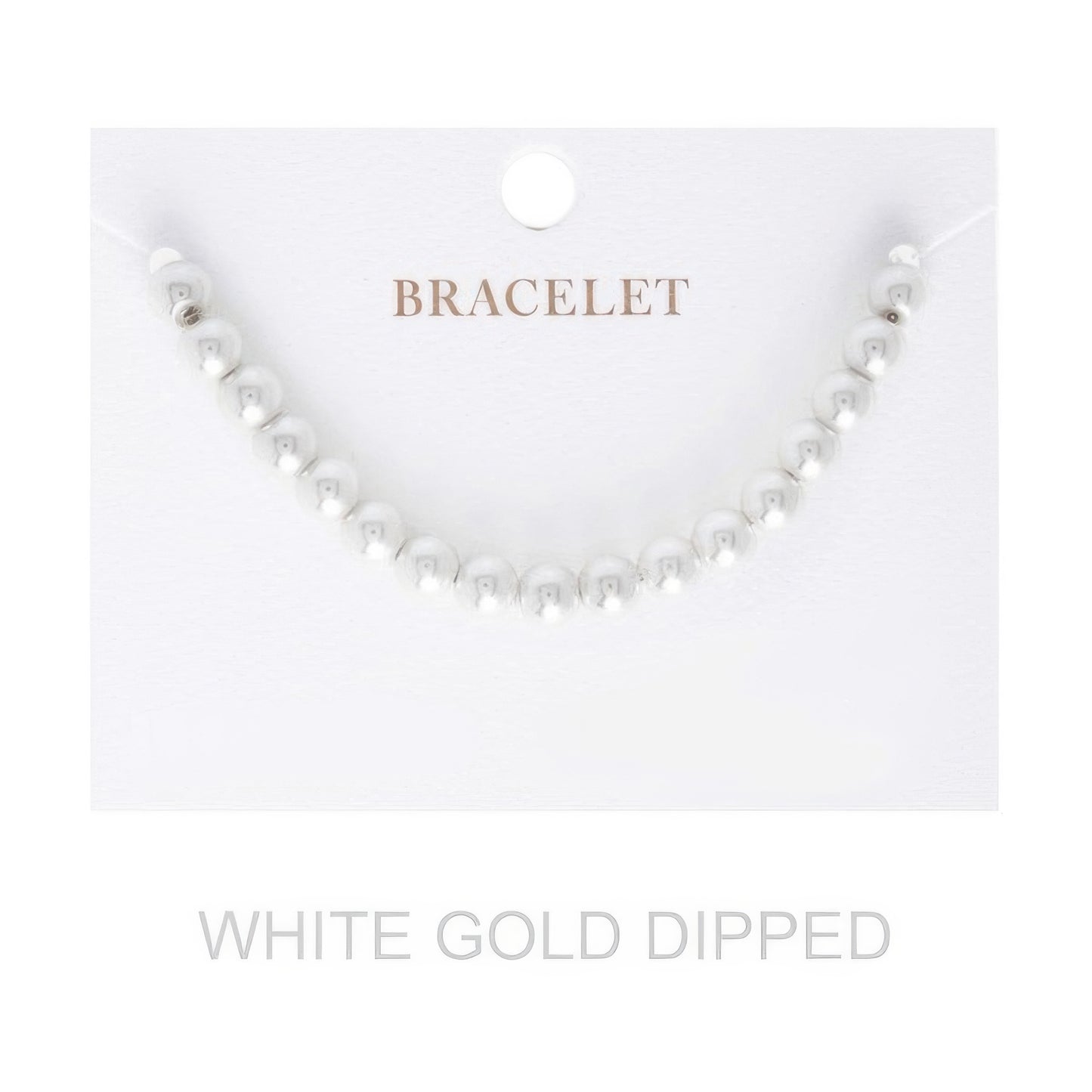 6mm Women's Gold Dipped Pearl Strand Bracelet