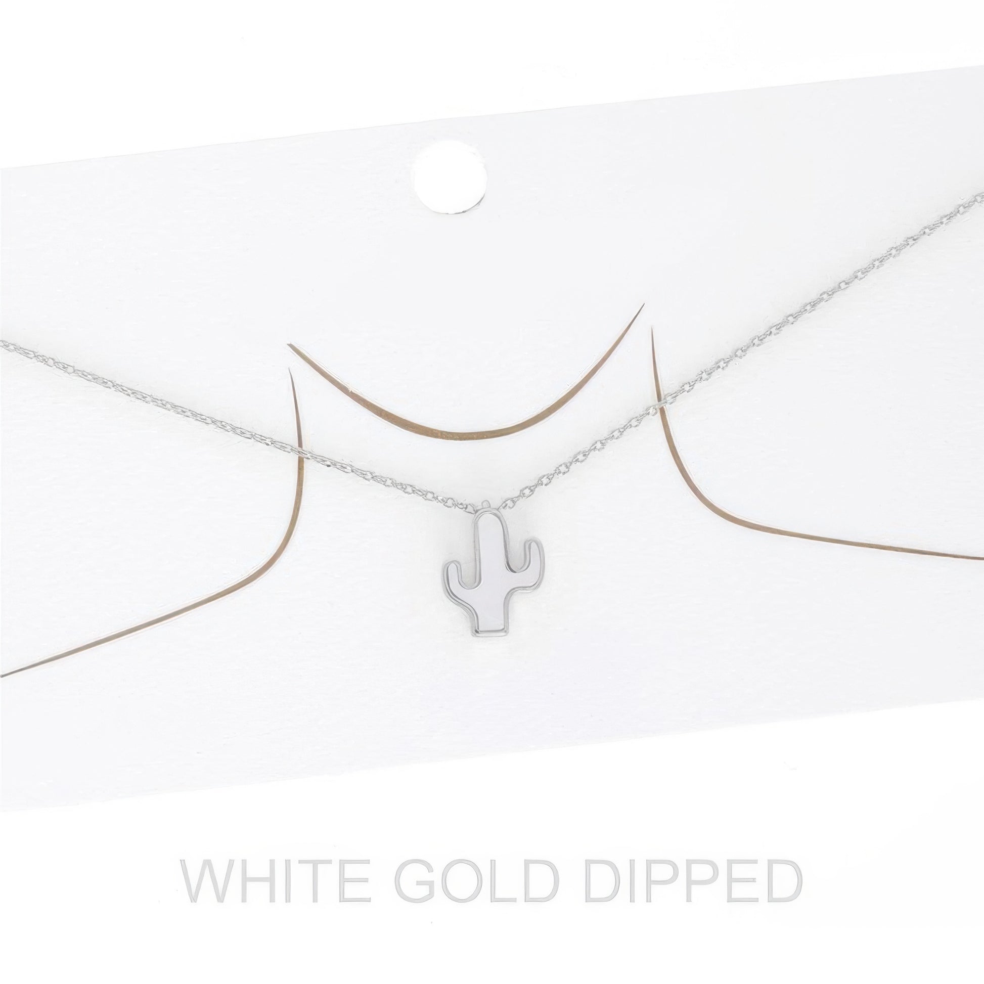 Women's Gold Dipped Cactus Chain Necklace