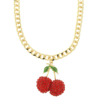 Red Cherry Pendant Necklace