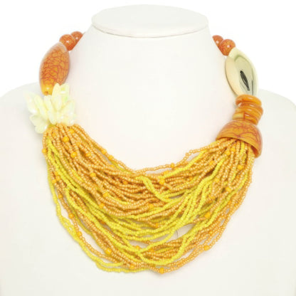 Multi Beaded Necklace And Earring Set