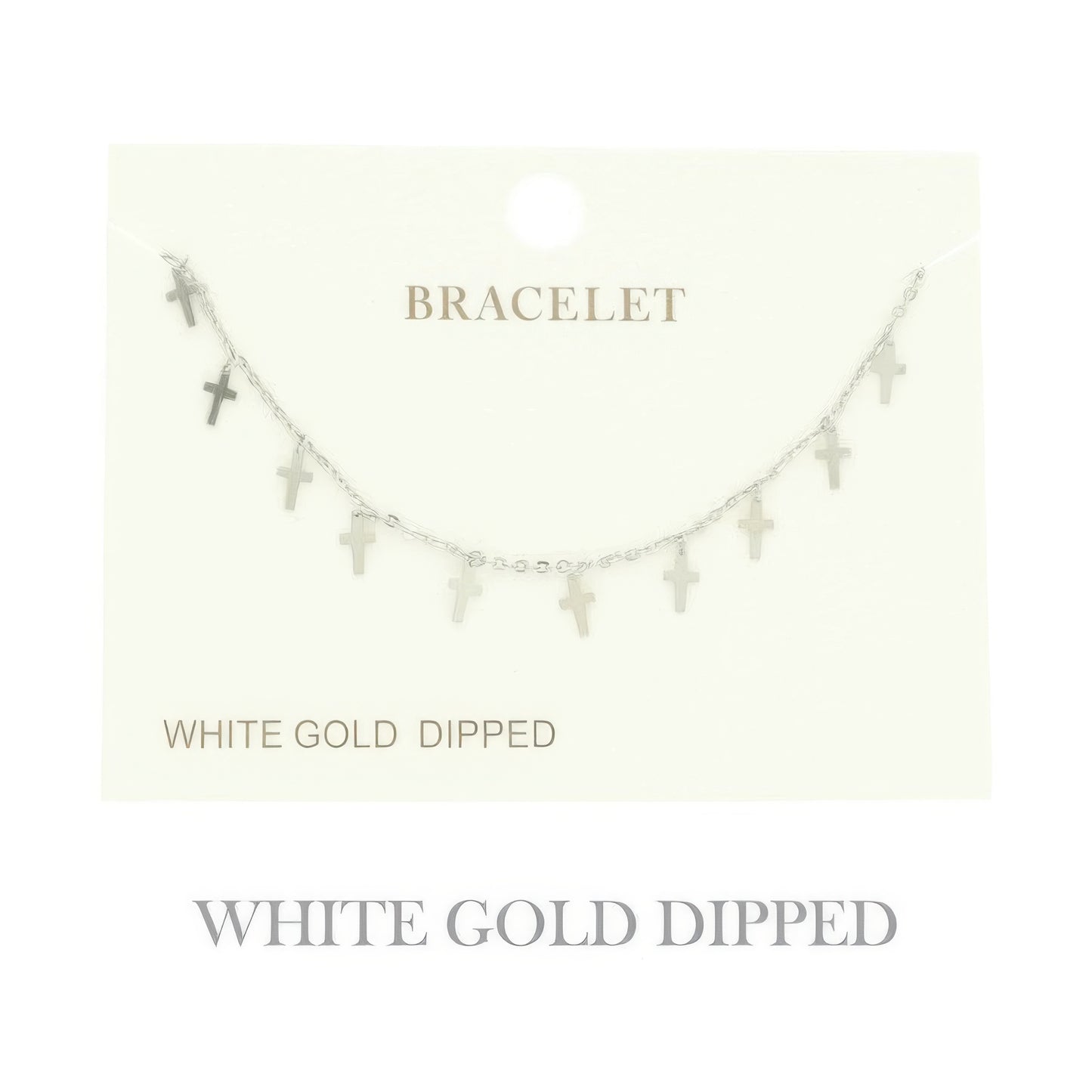Gold Plated Cross Charm Bracelet