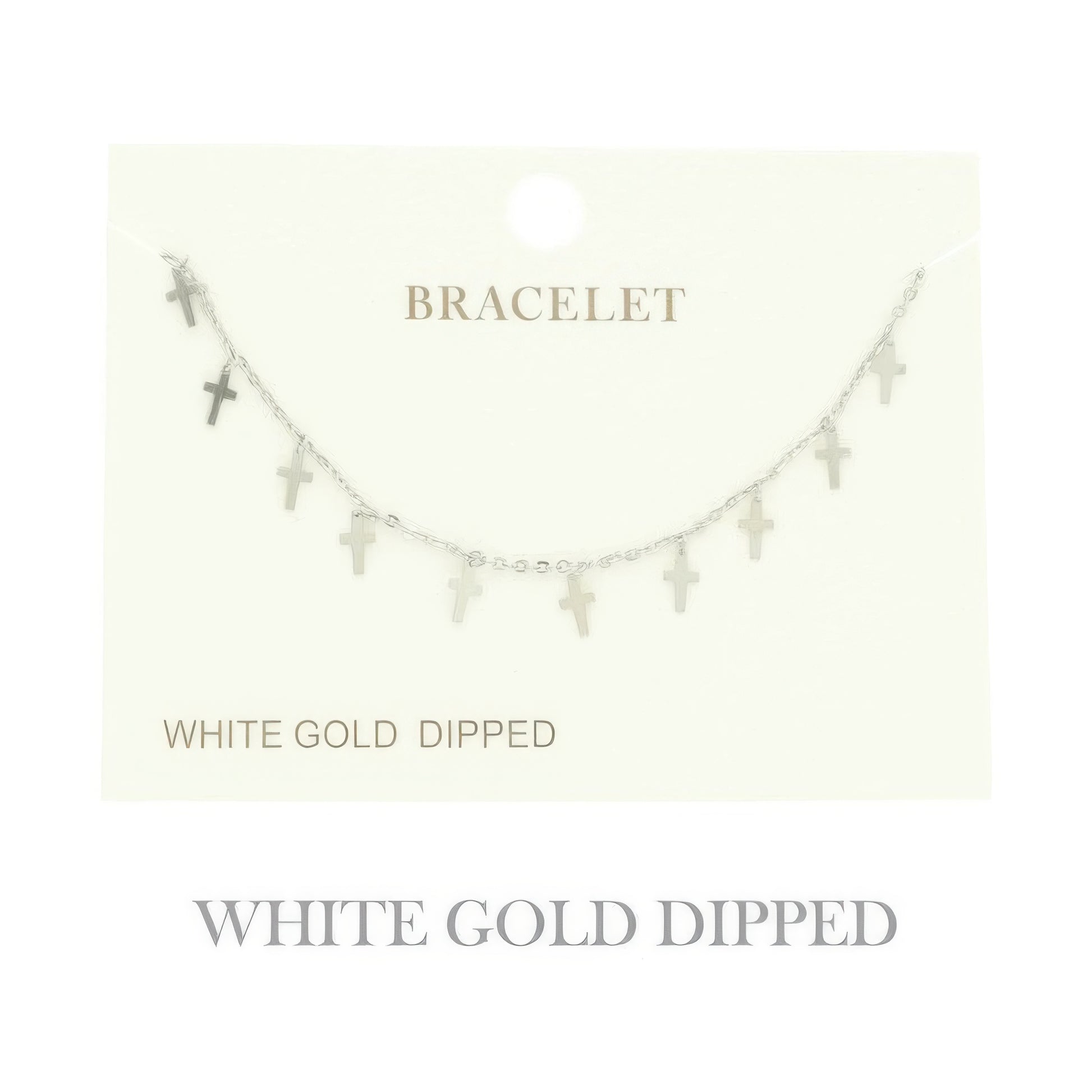 Gold Plated Cross Charm Bracelet