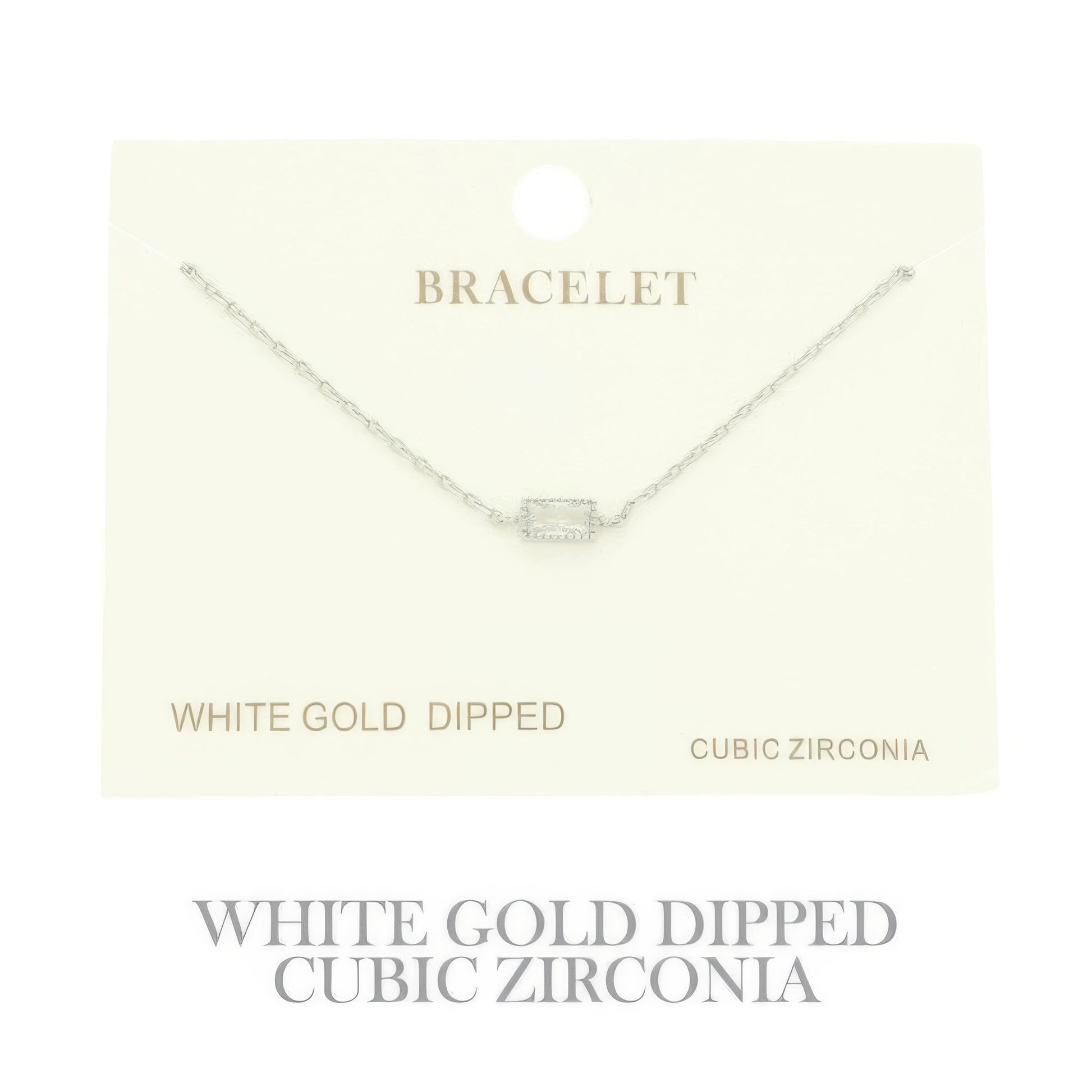 Gold Plated Cz Solitaire Bracelet