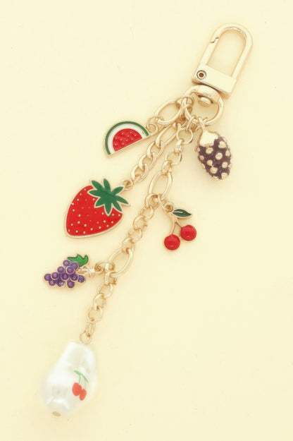 Fruit Theme Bag Charm Keychain