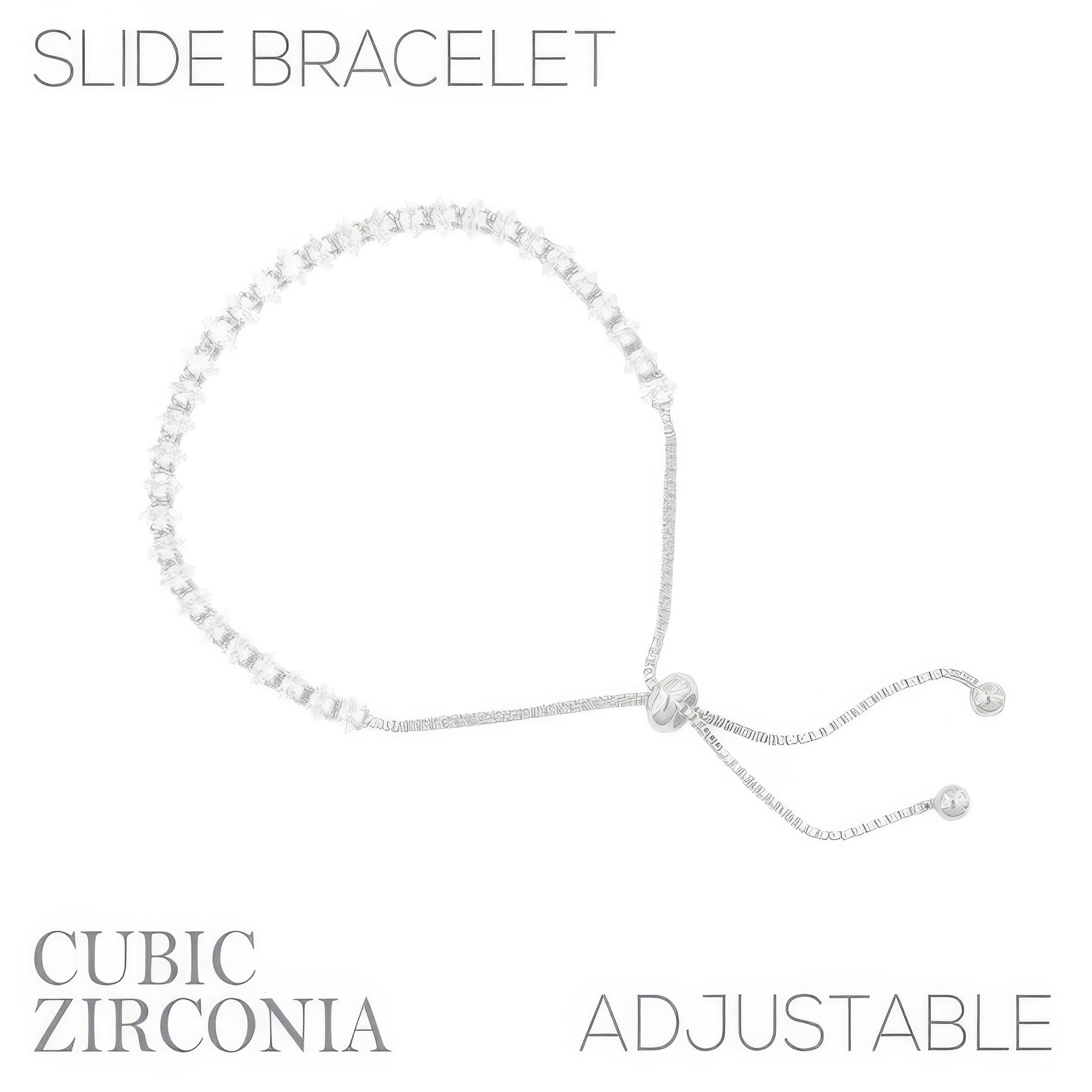 Cz Slider Bolo Bracelet