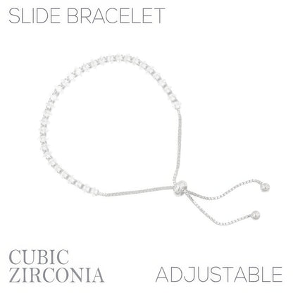 Cz Slider Bolo Bracelet