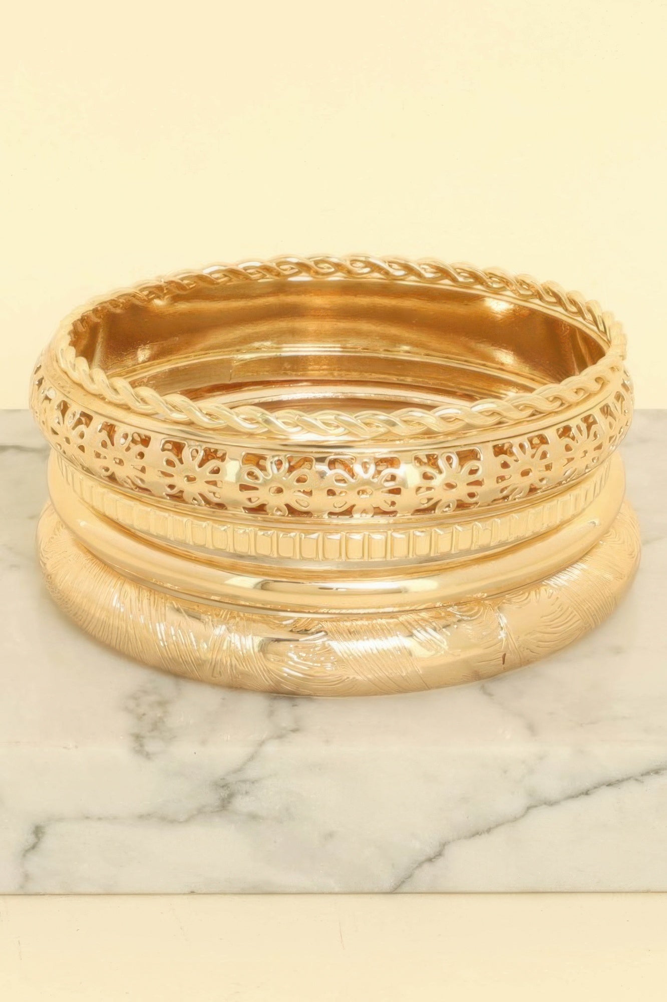 5pc Multi Stacked Bangle Bracelet Set