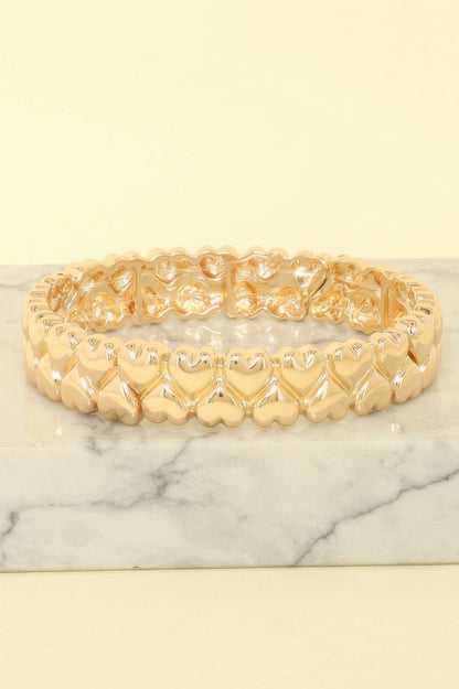 Up-down Puffy Heart Sequence Bracelet