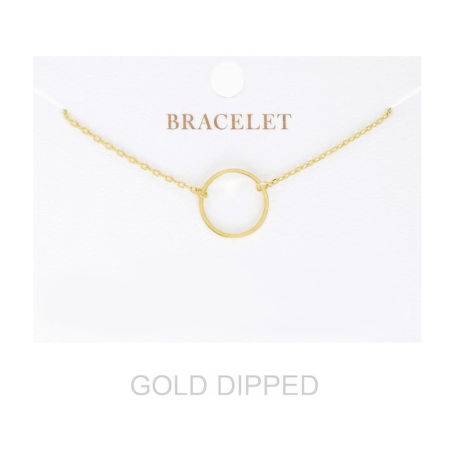 Women's Gold Dipped Open Circle Bracelet