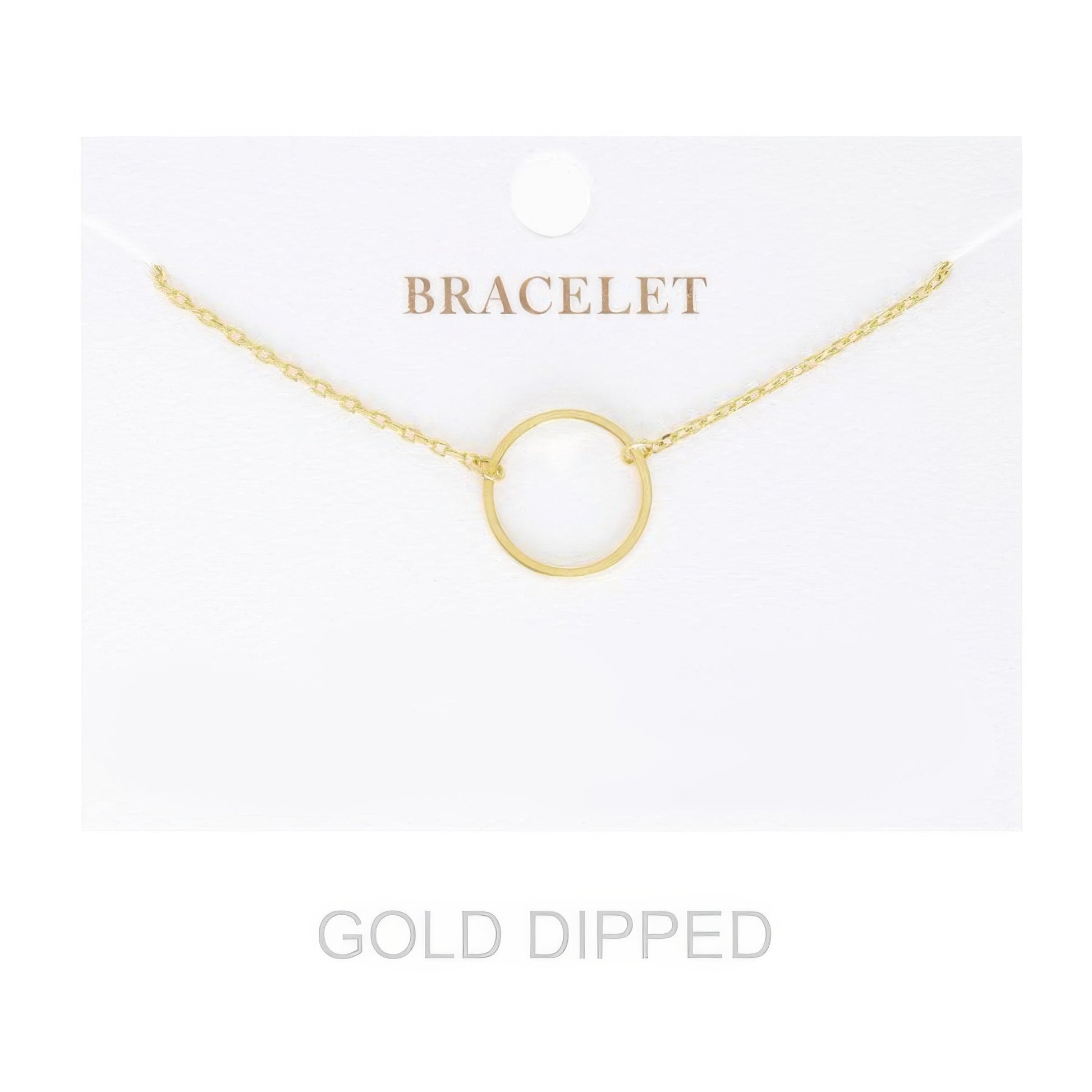 Women's Gold Dipped Open Circle Bracelet