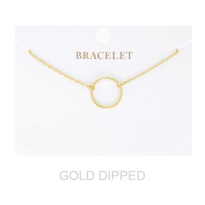 Women's Gold Dipped Open Circle Bracelet