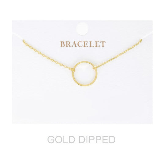 Women's Gold Dipped Open Circle Bracelet