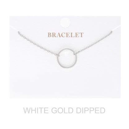 Women's Gold Dipped Open Circle Bracelet