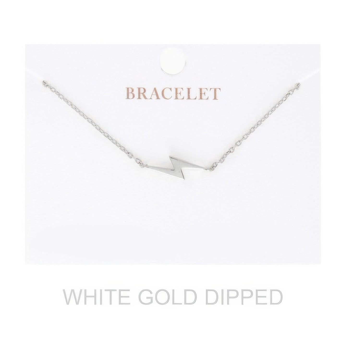 Women's Gold Dipped Lightning Bolt Chain Bracelet
