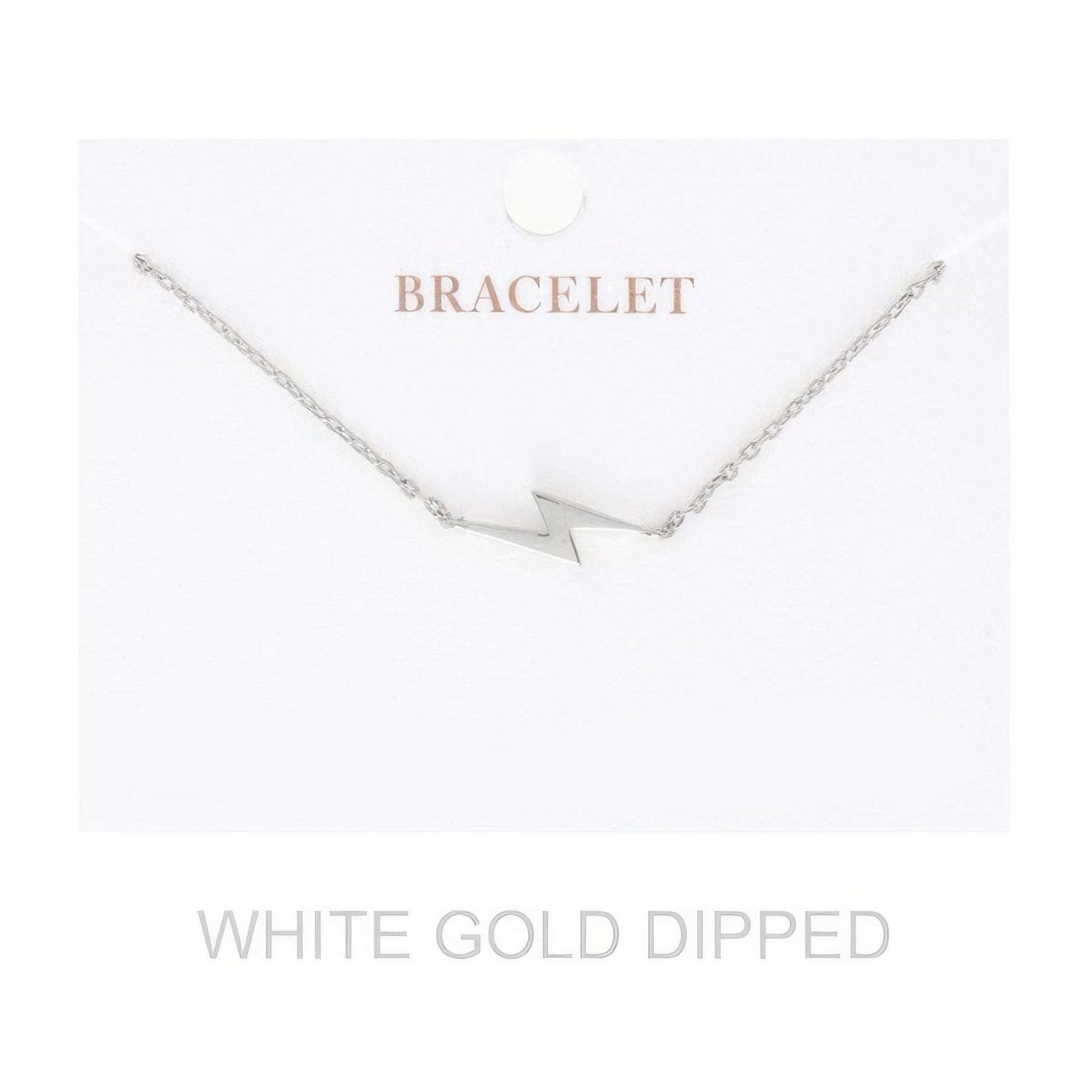 Women's Gold Dipped Lightning Bolt Chain Bracelet