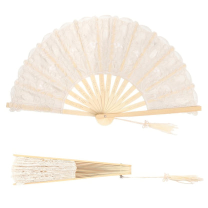 Spanish Victorian Floral Chantilly Lace Fan