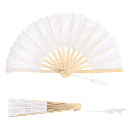 Spanish Victorian Floral Chantilly Lace Fan