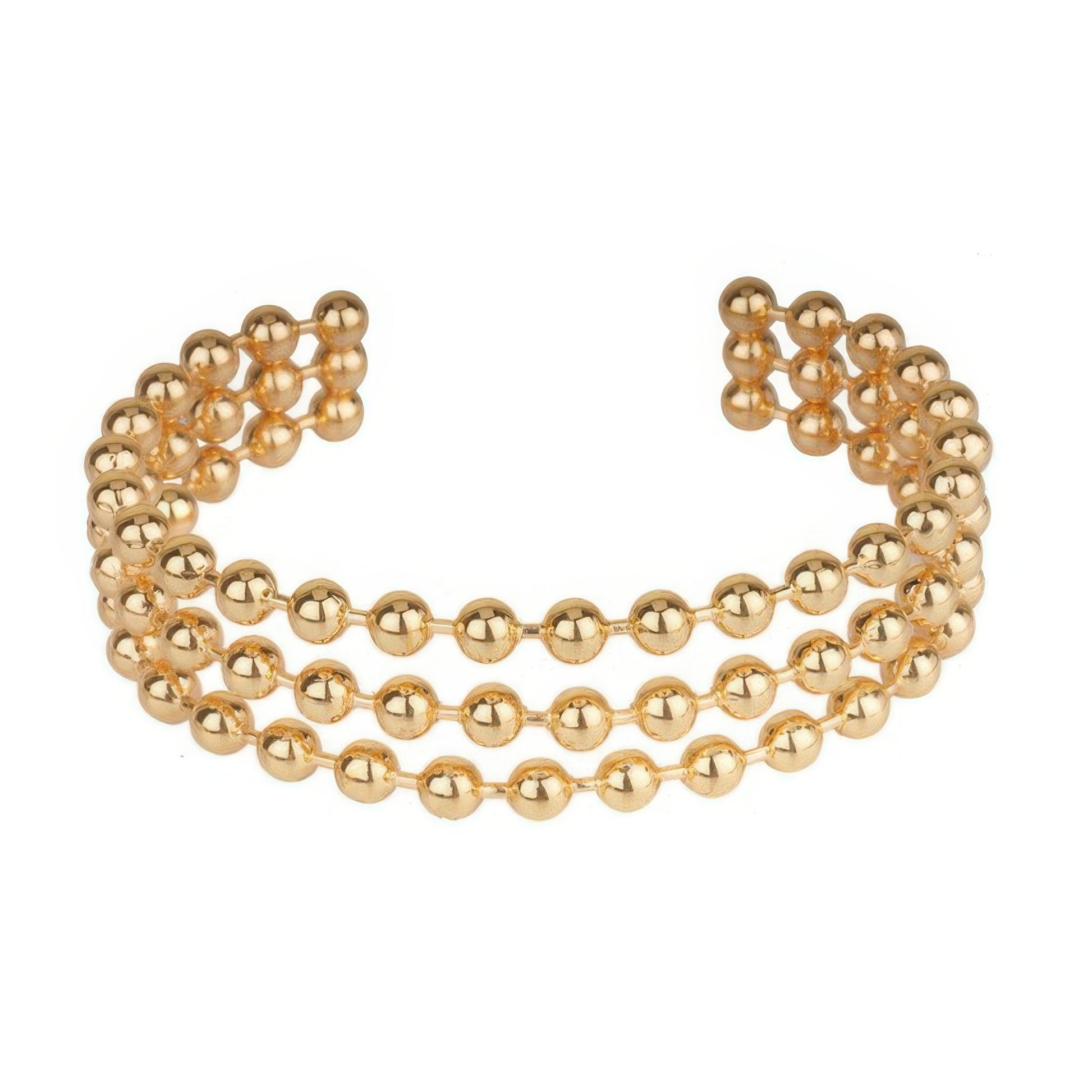 Multi-row Ball Chain Cuff Bracelet