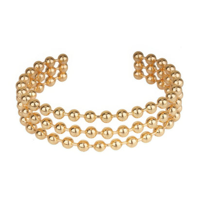 Multi-row Ball Chain Cuff Bracelet