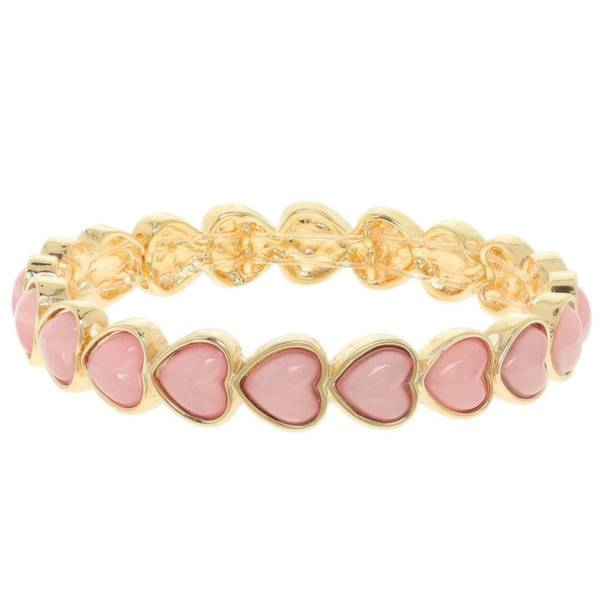 Heart Theme Bezel Jeweled Bracelet