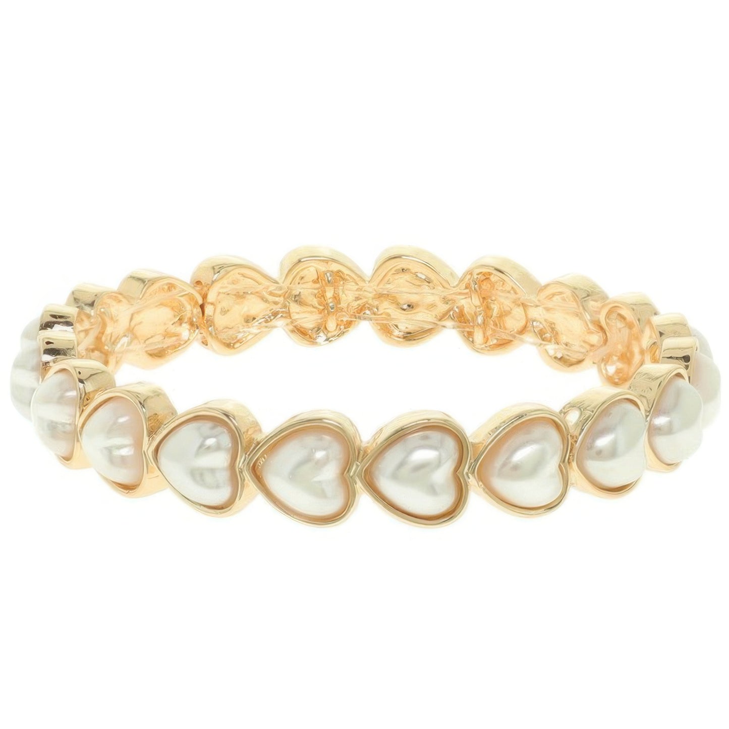 Heart Theme Bezel Jeweled Bracelet