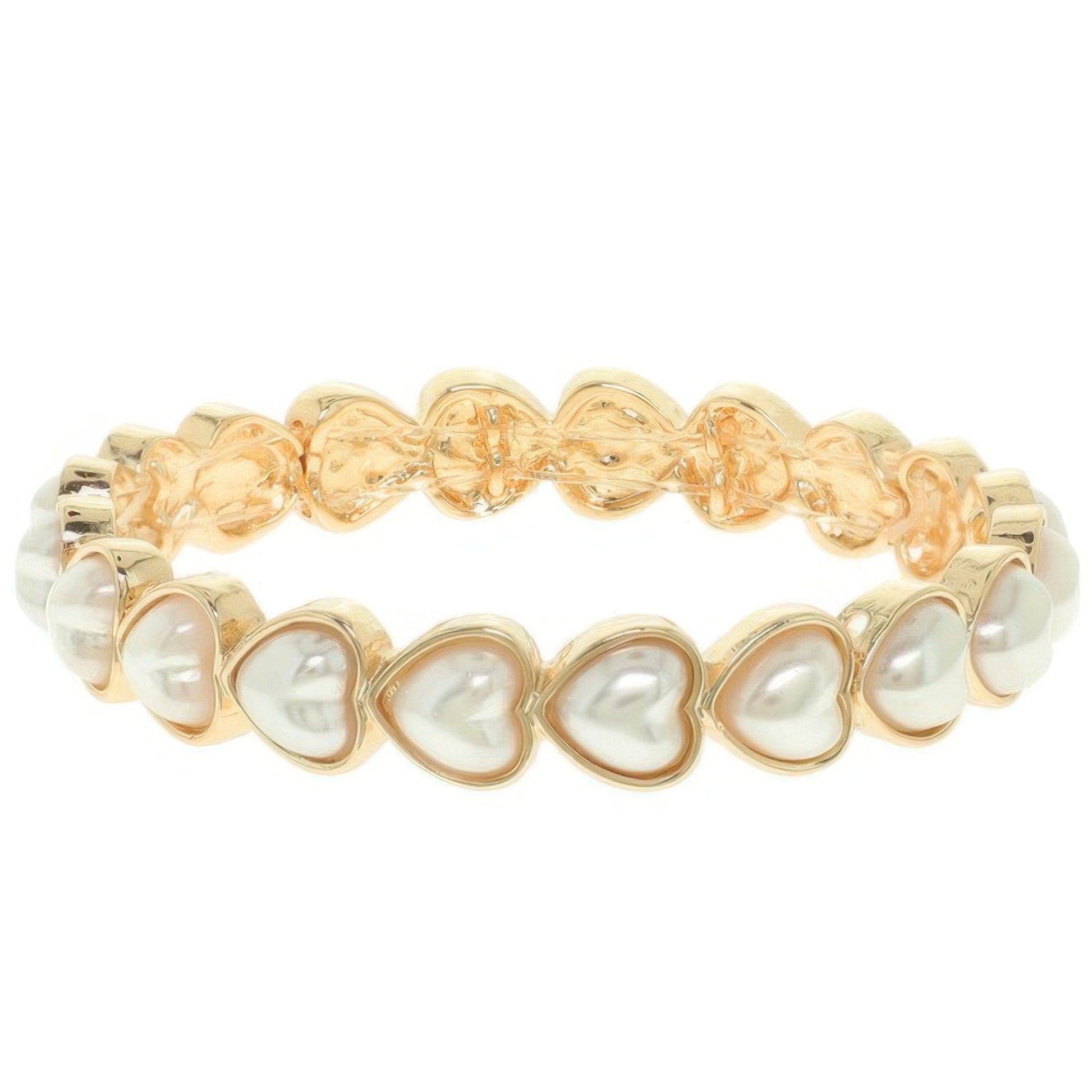 Heart Theme Bezel Jeweled Bracelet