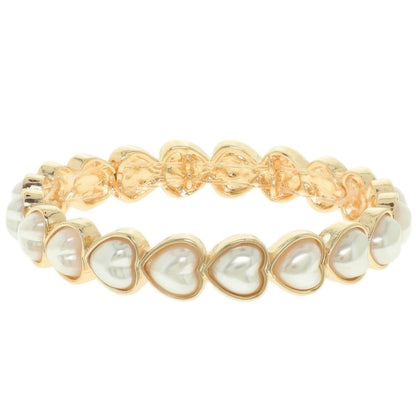 Heart Theme Bezel Jeweled Bracelet