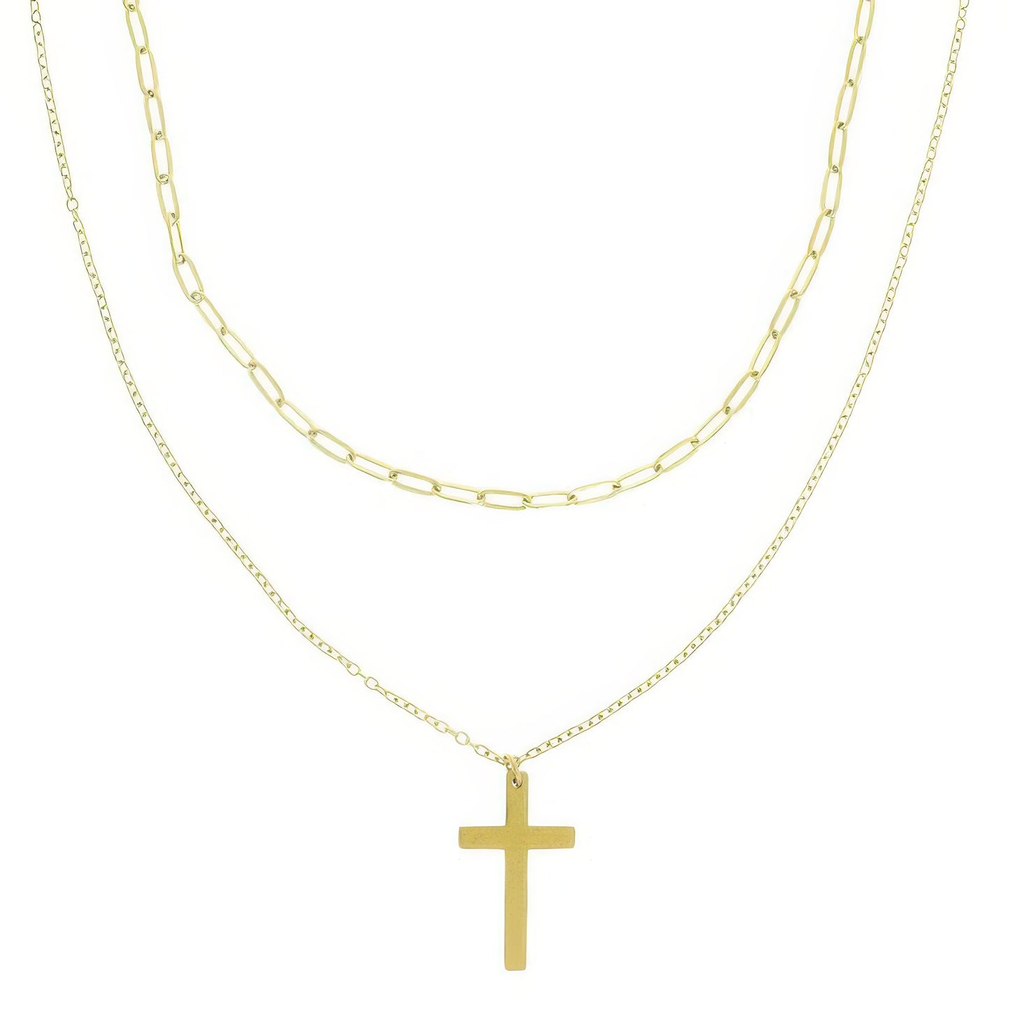 Multi-strand Cross Pendant Necklace