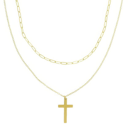 Multi-strand Cross Pendant Necklace