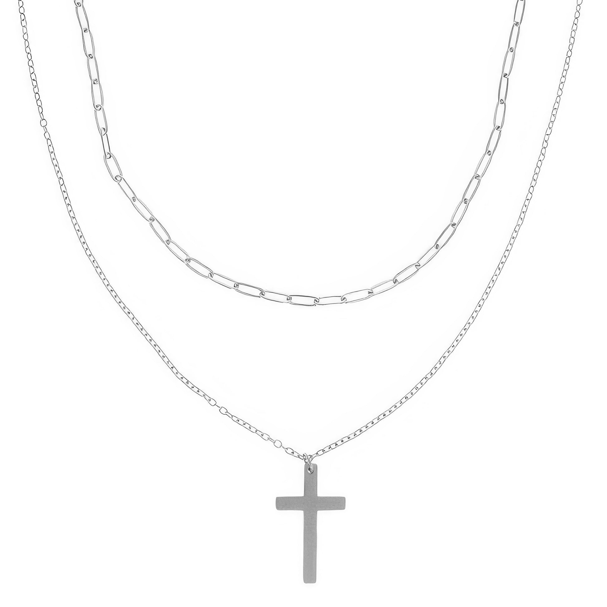 Multi-strand Cross Pendant Necklace