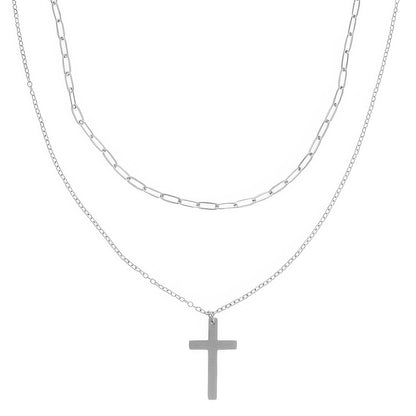 Multi-strand Cross Pendant Necklace
