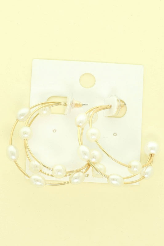 3d Open Silhouette Cressent Hoop Earring